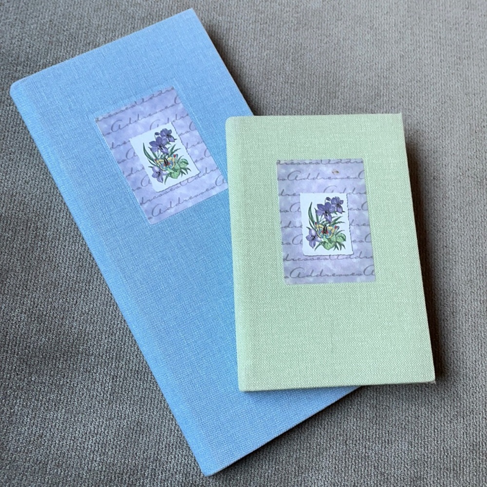 Letts of London Pocket-sized address books (2) with cloth covers